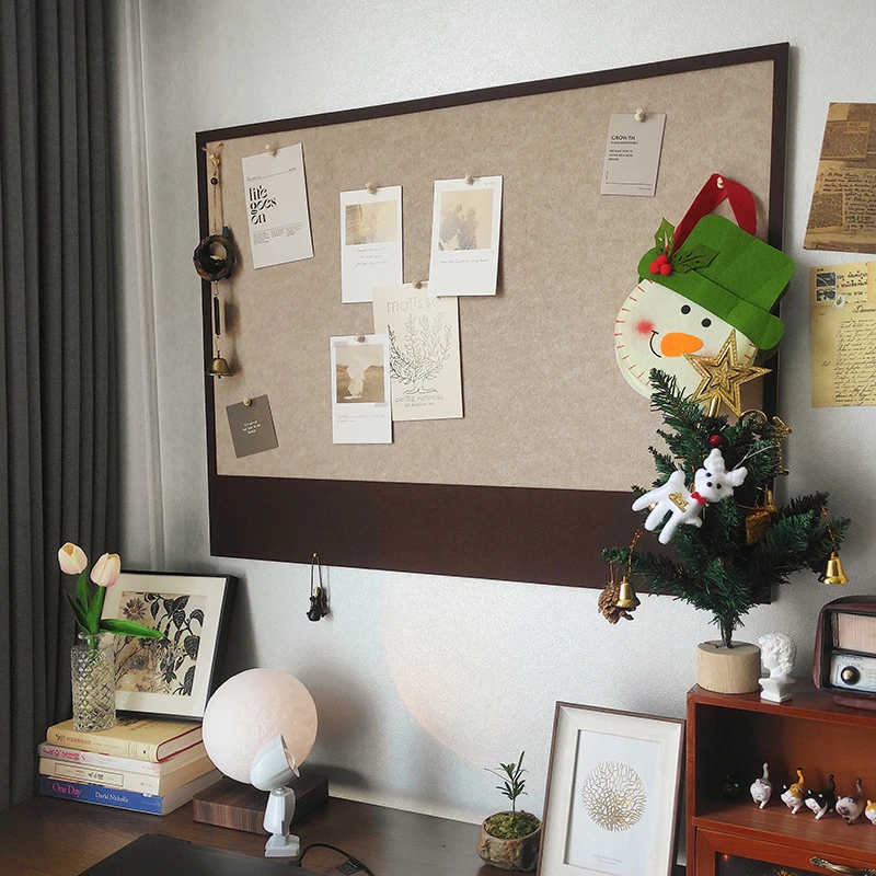 彩色毛毡板照片墙免打孔自粘软木板背景墙装饰板留言板作品展示板