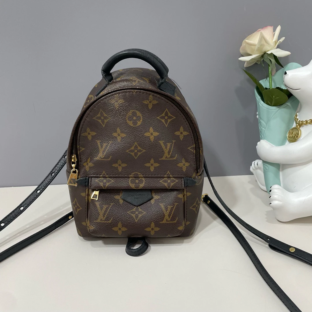 95新 LouisVuitton/路易威登 LV路易威登 老款老花小书包mini
