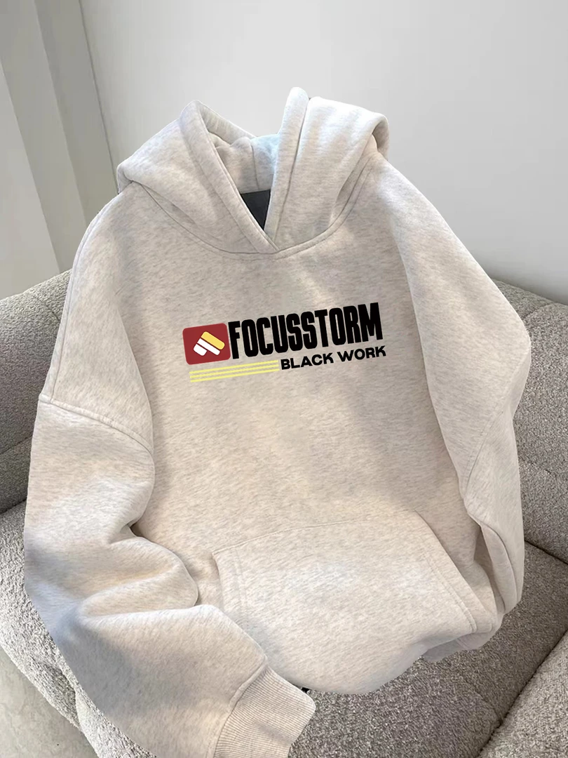 纯棉美式春秋冬连帽卫衣2025新款爆款连帽男女上衣慵懒风外套W387