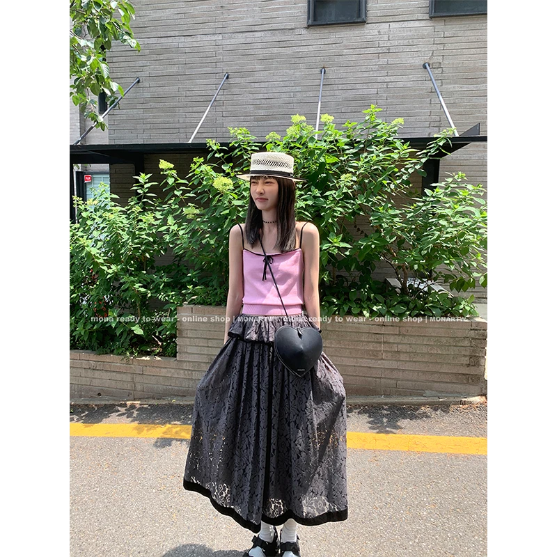 【MONA折扣款】MONA两穿蕾丝抹胸连衣裙半身裙女 OQ158829