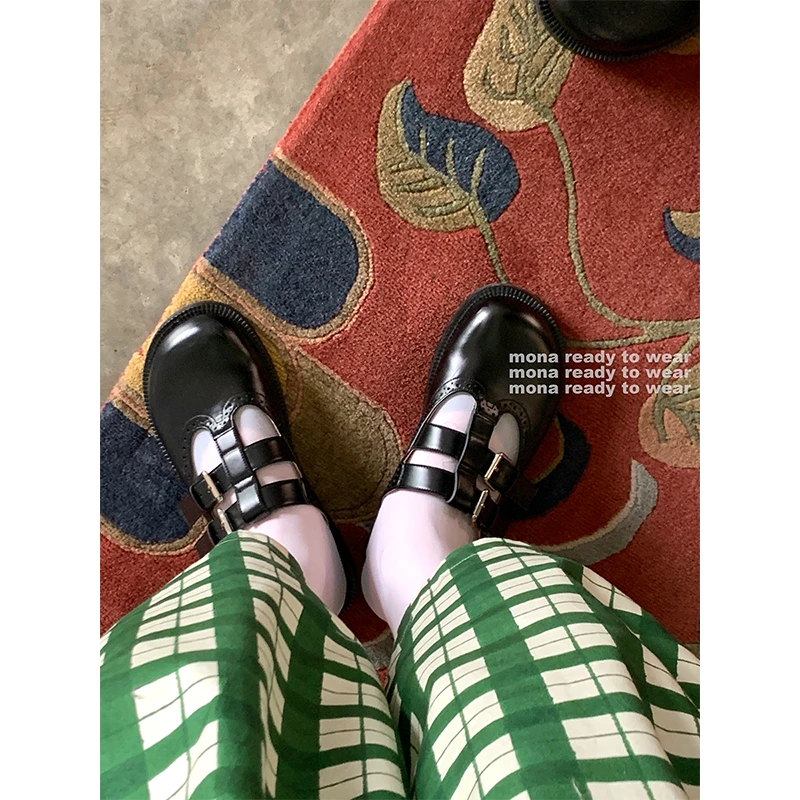 【Mona张绮贤 】MONA 玛丽珍 黑色包头半拖鞋女 O124P00776