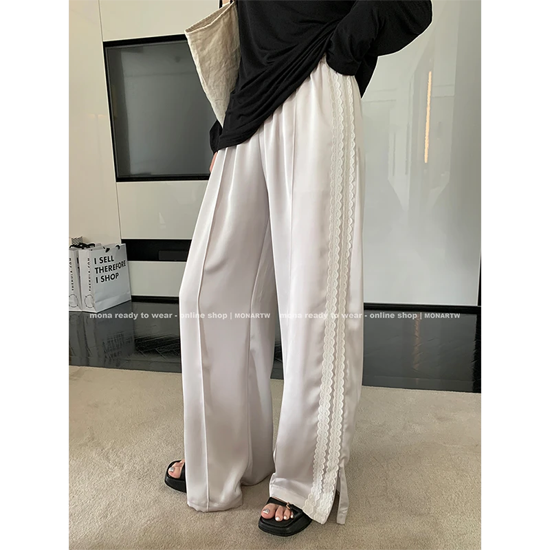 【MONA折扣款】MONA 休闲宽松 阔腿中腰裤子女 O124K05825