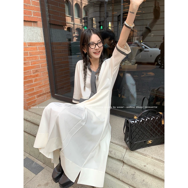 【MONA折扣款】MONA气质百搭小众领带西装连衣裙 OQ241878
