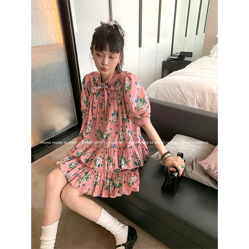 【MONA折扣款】网红法式 高级感荷叶边仙女连衣裙子夏天 OA242093