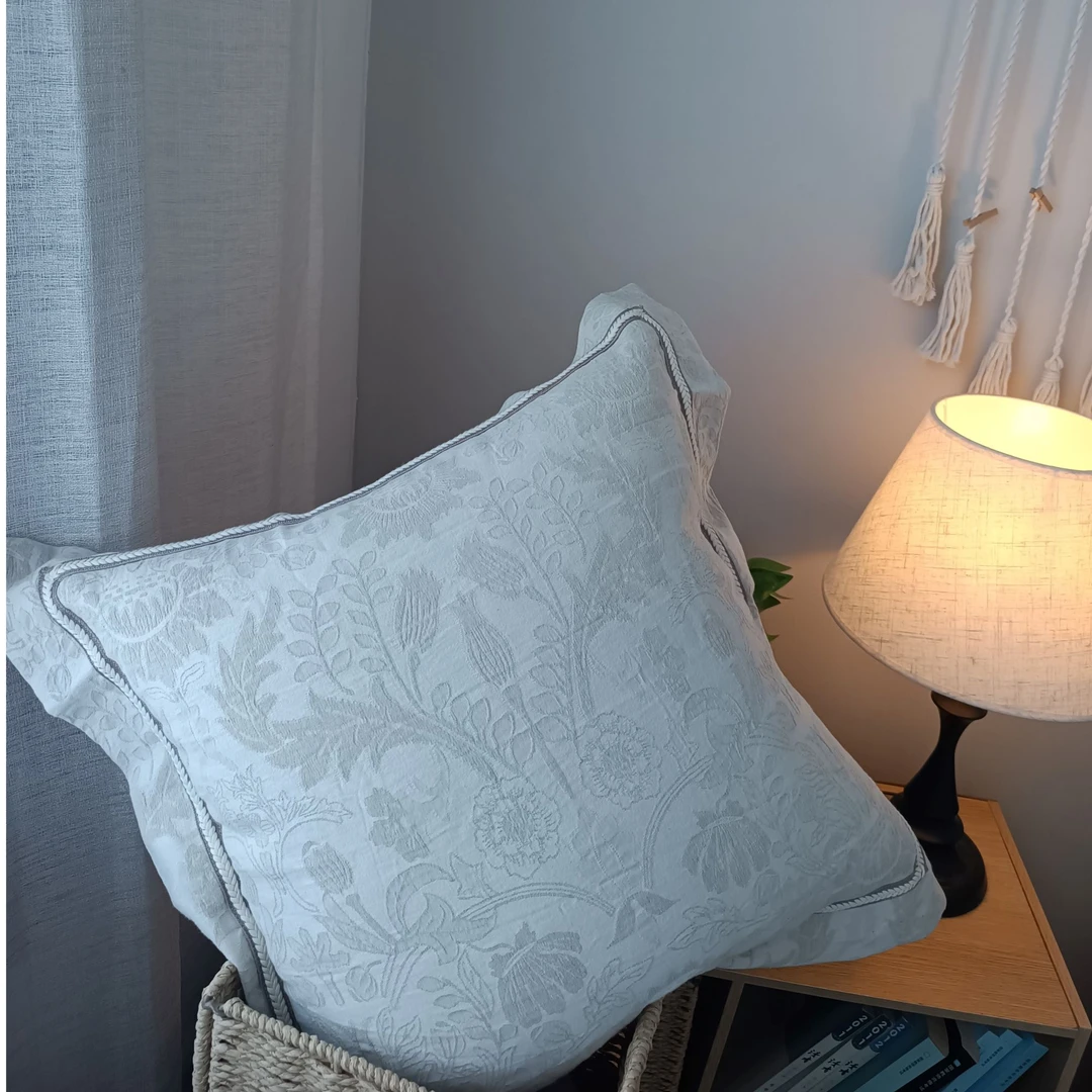【棉麻大抱枕】棉麻3D立体提花法式复古简约民宿抱枕 含芯靠背可拆