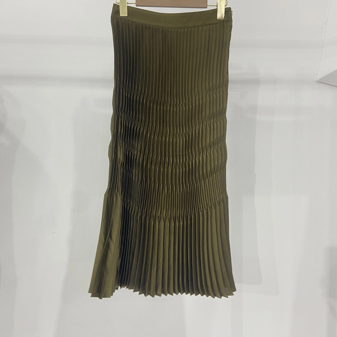 新款手工风琴褶高级感小众时尚百搭舒适秋季半裙