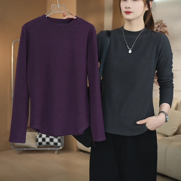 【立领】[暖肤绒] 秋冬新款百搭长袖打底衫  986#