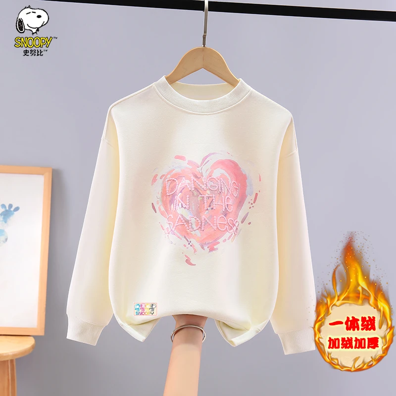 Snoopy/史努比女童卫衣秋冬2025儿童洋气中大童加绒加厚上衣女孩