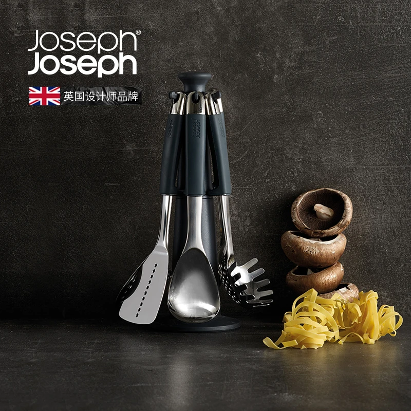 JOSEPH JOSEPH英国设计师厨具旋转木马锅铲套装不锈钢6件套 95029