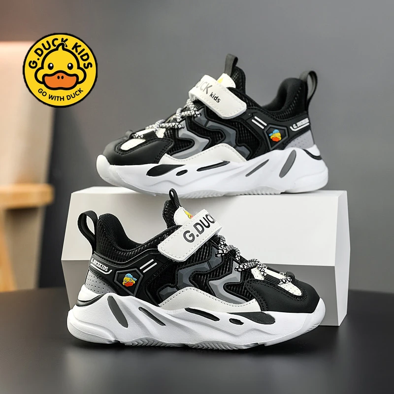 G.DUCK小黄鸭男儿童运动鞋2023秋冬二棉新款女孩校园小白鞋3-12岁