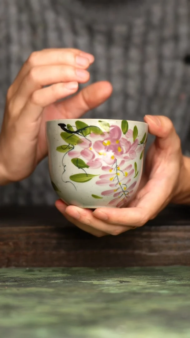 【闪购商品】杯青诗手绘手工手绘瓷器