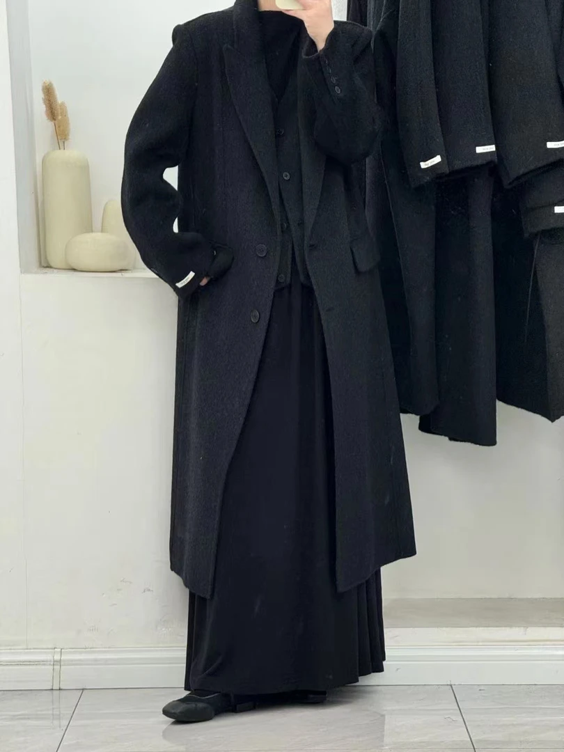 大衣气质时尚休闲中长款设计师秋冬韩版