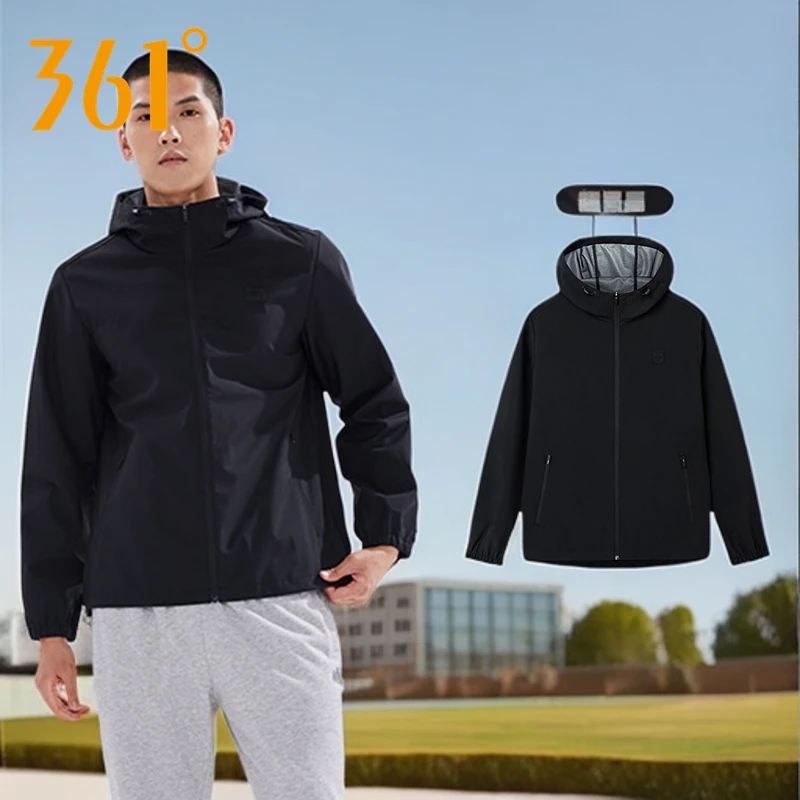 361°梭织外套男女情侣同款户外休闲防泼水春秋季连帽运动风夹克男
