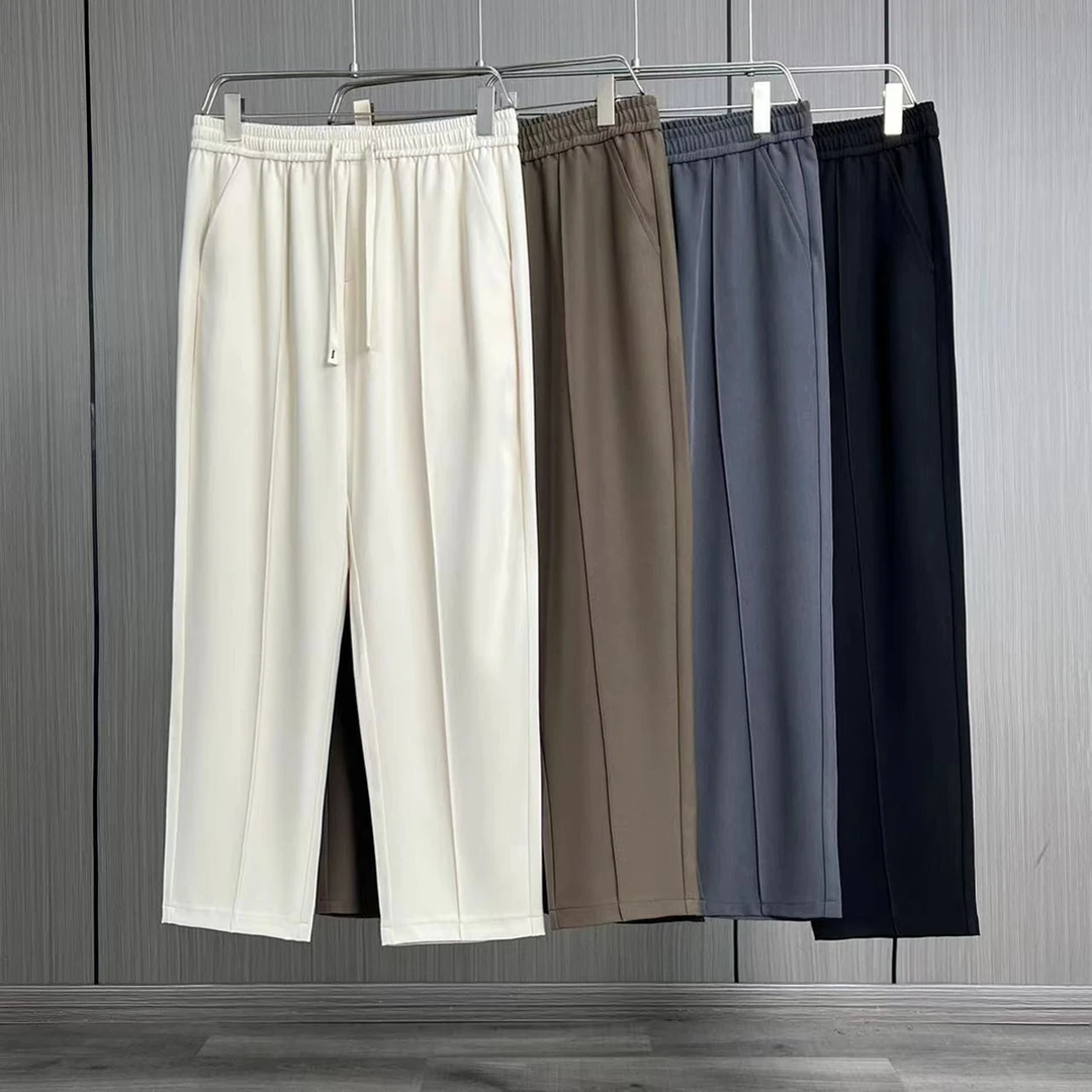 2025春夏季新款休闲裤男式宽松直筒裤男装长裤韩版休闲大码裤子男