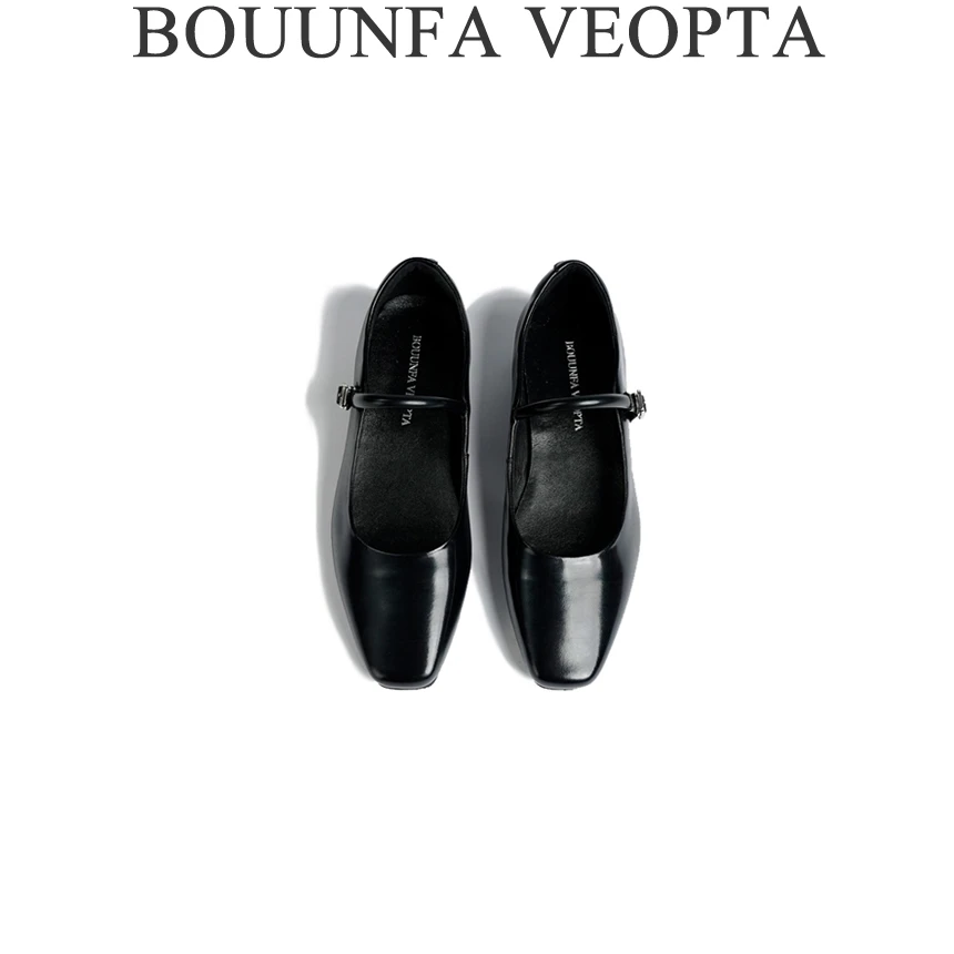 BOUUNFA VEOPTA[春季]D09 法系玛丽珍尖头百搭时尚新款气质粗跟鞋