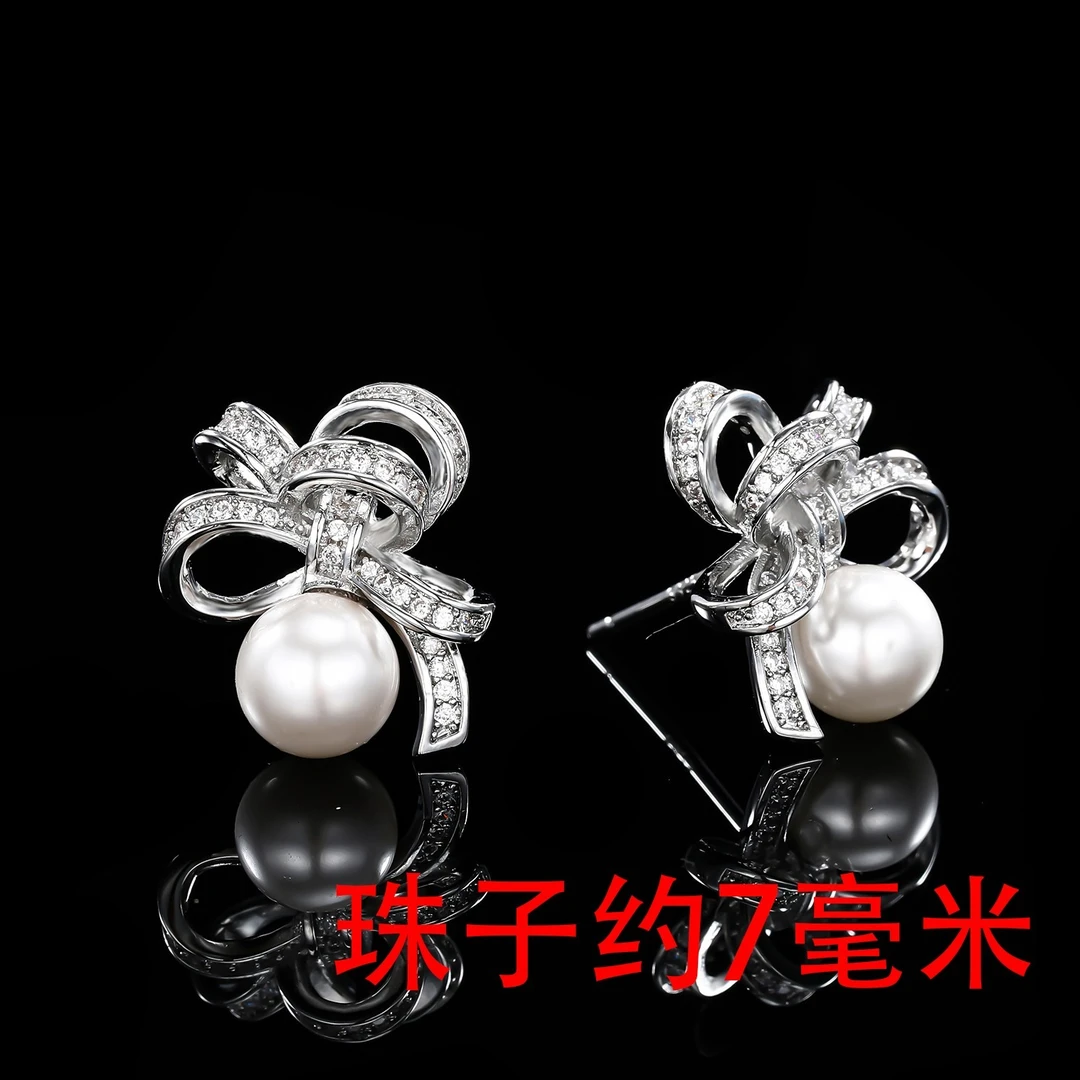 铜合金合成锆石耳饰 ——木木（SY2784）AFA-0107B 耳饰简约