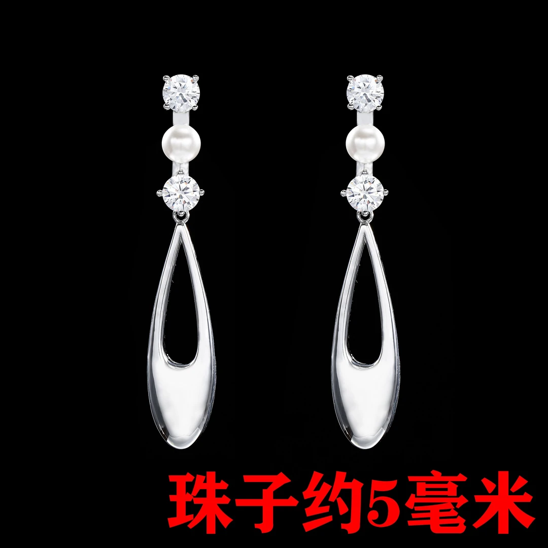 铜合金合成锆石耳饰 ——木木(SY3080)AFA-0179B 百搭耳饰