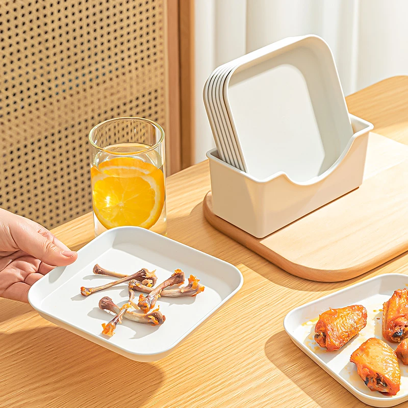 吐骨头盘碟家用吐骨碟蘸料碟小号盘子碟子塑料级垃圾渣盘