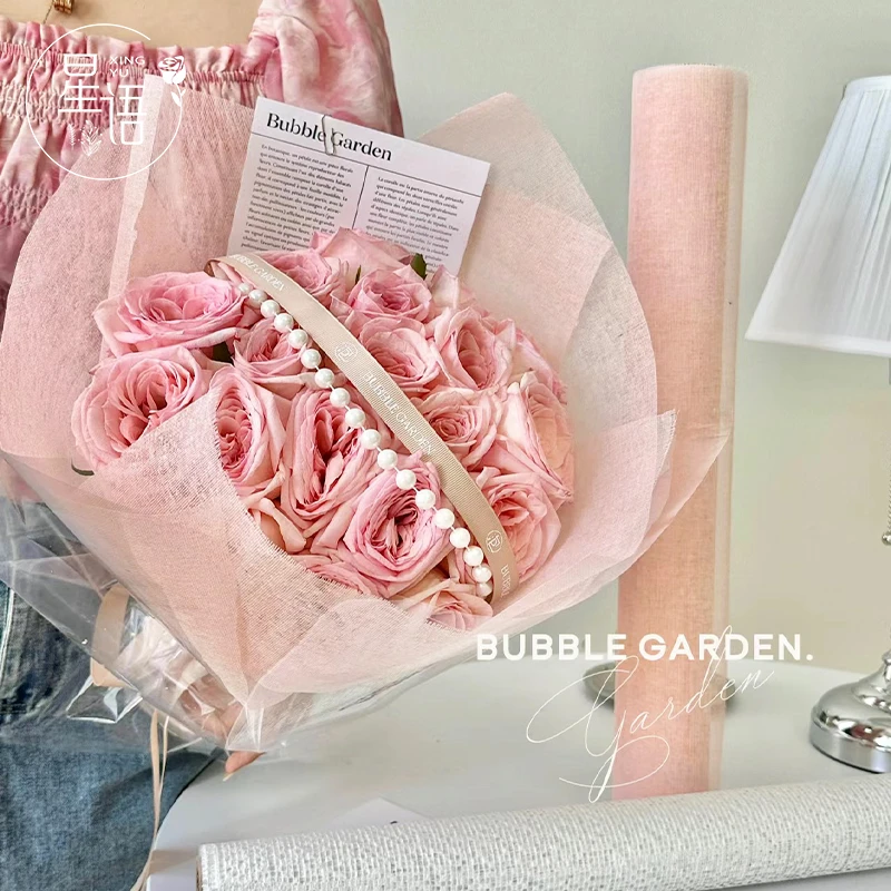 【星语】自然麻韩式花束包花纱雾面柔光鲜花包装纱花艺塑形DIY材料