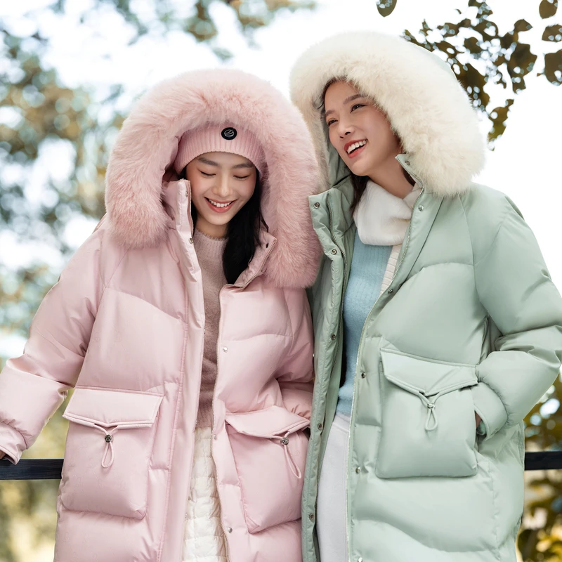 【好羽绒】【又又专属】波司登2024新款女中长款时尚休闲羽绒服B40145