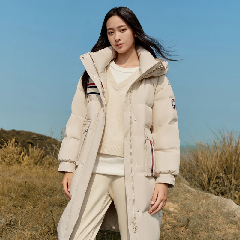【好羽绒】波司登2023年冬季运动女款加厚保暖羽绒服外套长款羽绒服