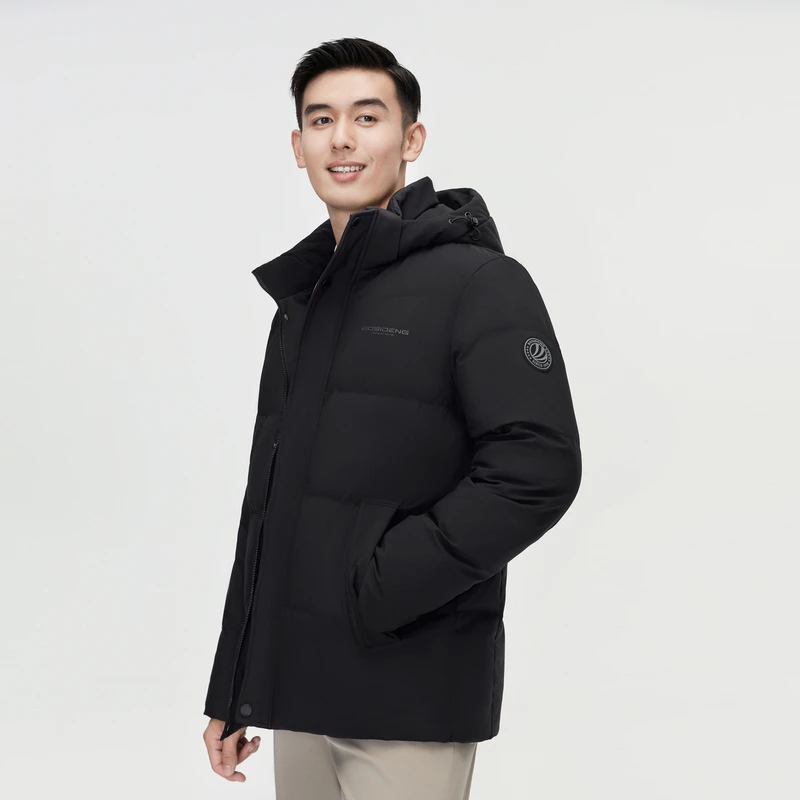 波司登秋冬户外男士时尚休闲商务纯色短款外套保暖羽绒服
