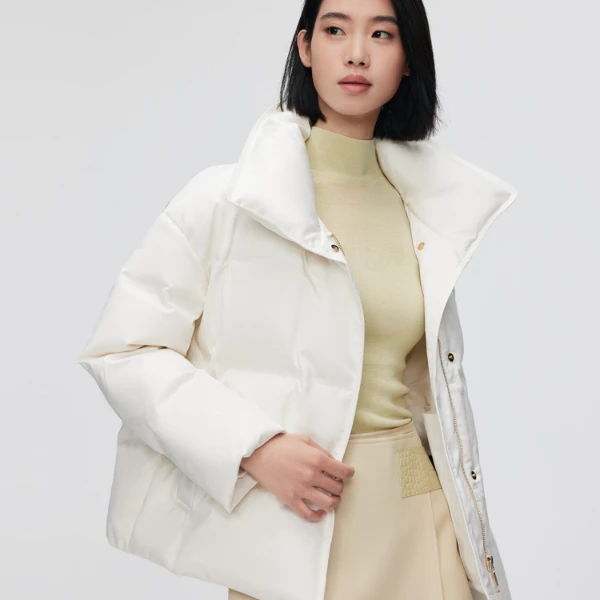 波司登2024冬季新款休闲百搭立领女士外套短款羽绒服