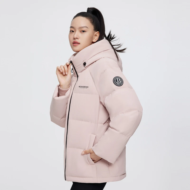 波司登90绒羽绒服户外时尚休闲保暖潮流连帽情侣女款B20145112E