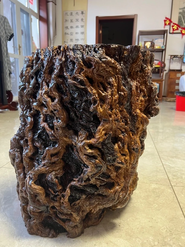 雷击枣木大摆件下墩儿