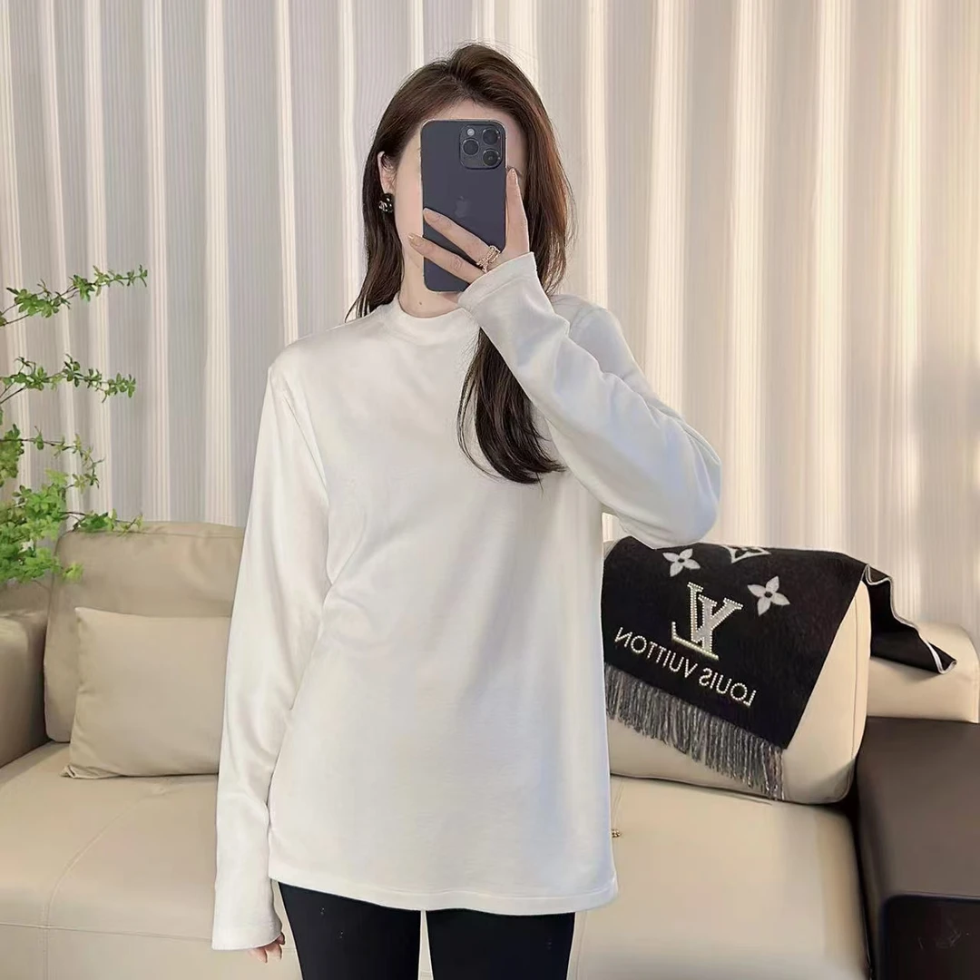 【MEEUMI】P家三家秋冬新款澳绒打底衫T桖女简约高级感 TF0534HD