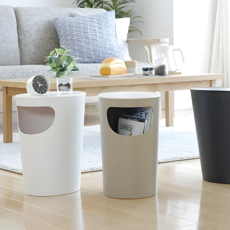 利快茶几垃圾桶日本进口客厅家用创意简约个性沙发边几可移动桌子