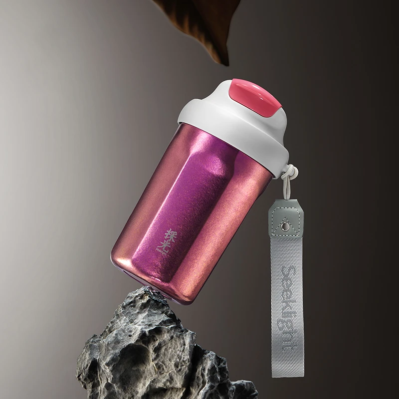 利快咖啡杯钛金属钛杯健身户外女士大容量便携双层密活动专属