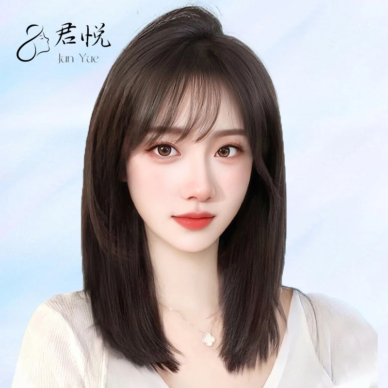 【减龄显嫩锁骨发】12寸假发女真发无痕减龄手织递针中长发假发套