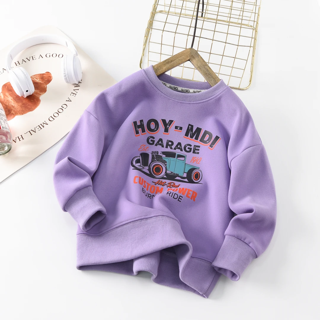 儿童华棉【小车卫衣】中大童高能感时尚卫衣宽松