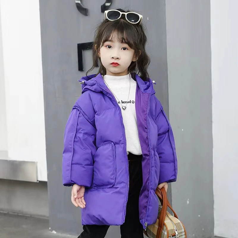 【专属】2024休闲连帽外包边中长款加厚防寒服时尚冬季保暖外套