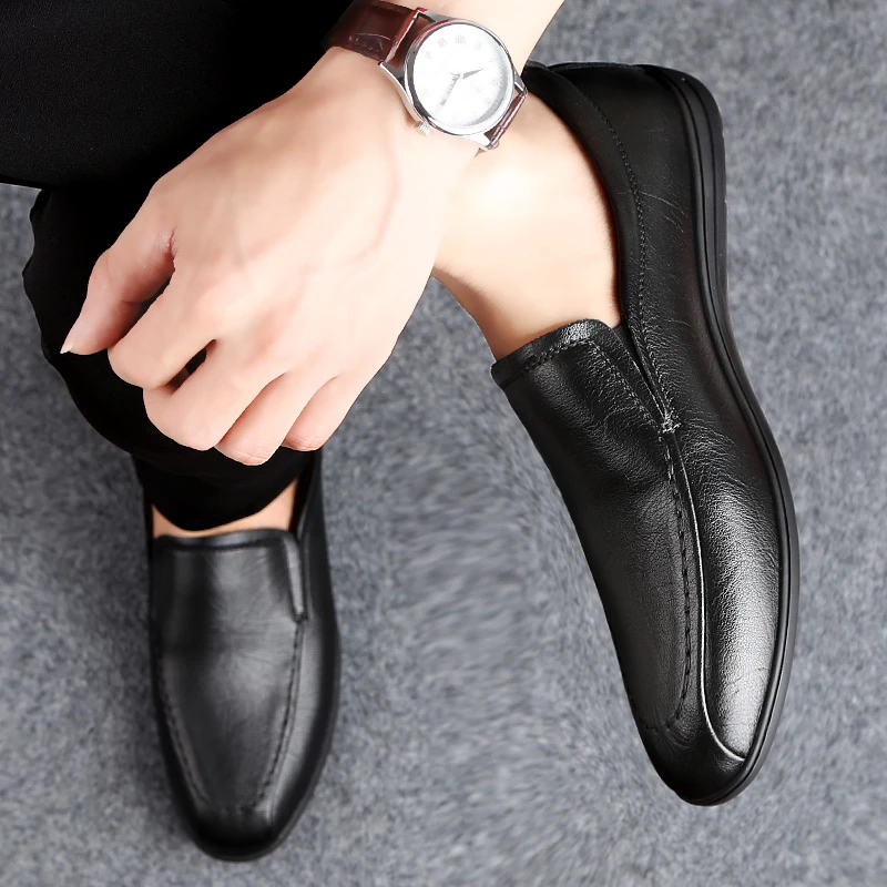 2024夏季新款舒适手工真皮牛皮鞋男士商务休闲百搭好看2068