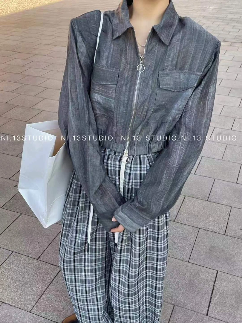 NI.13气质短款翻领衬衫518