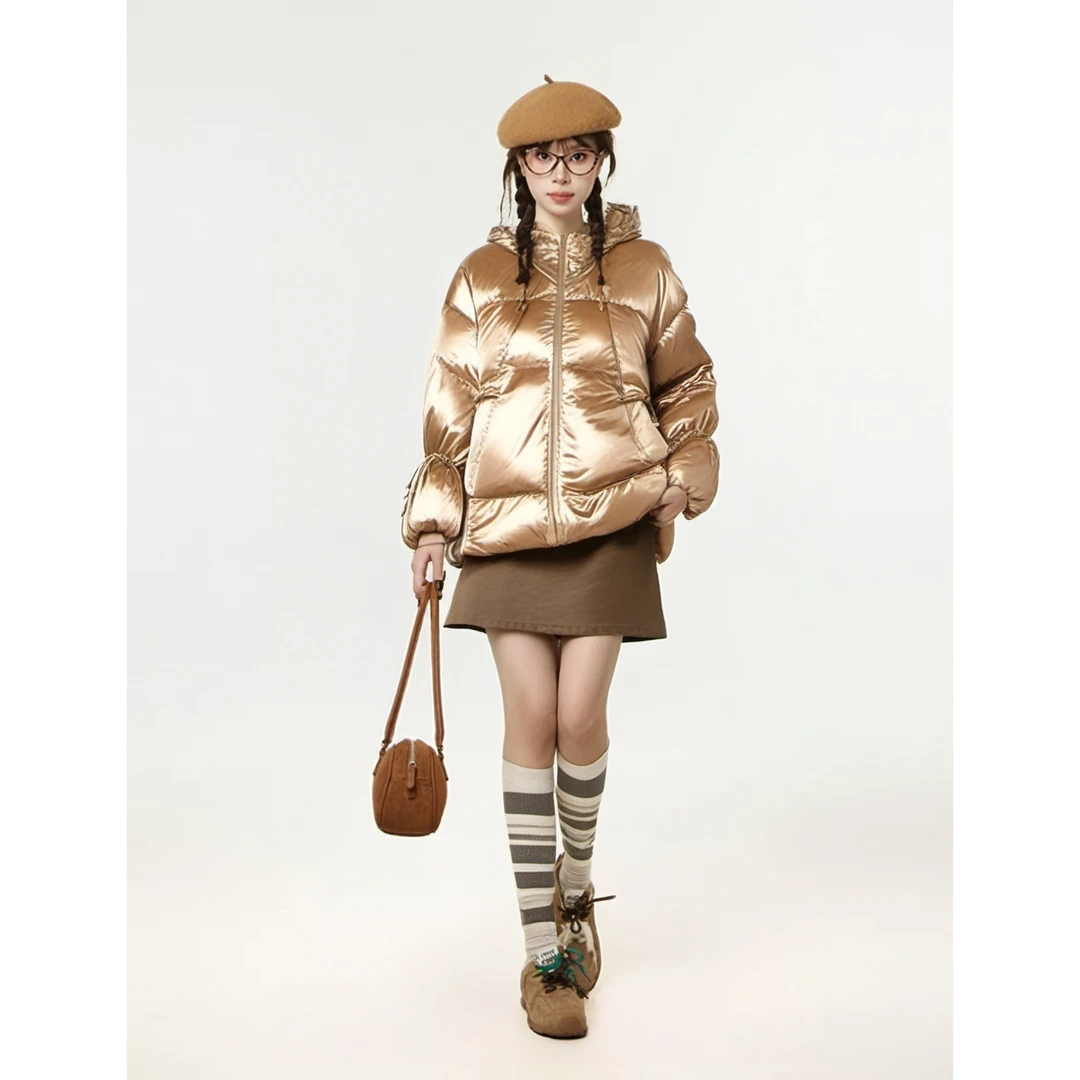JUCY JUDY时尚收腰连帽羽绒服 JJ370-JUDJ927B