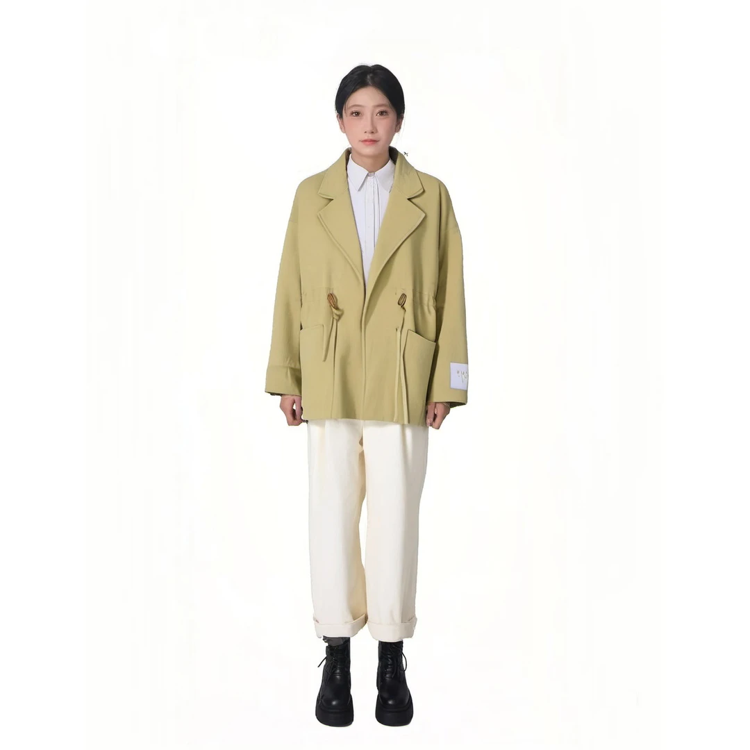 Basic House/百家好双面毛呢大衣外套 BJ373-HVCA720ALY