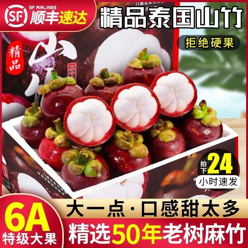 【新鲜好果 老树麻竹】精选泰国直达新鲜山竹14斤装肉厚坏果包赔3斤