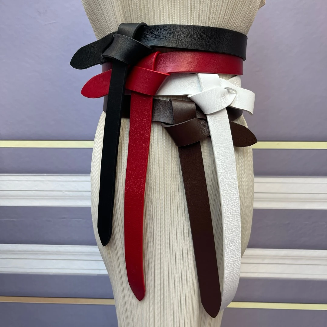 阿琪家-百搭通勤上班配饰腰带皮带带孔03气质长款时尚名媛休闲