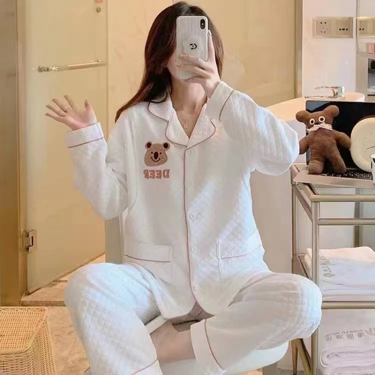 （03）月子服舒适大码春秋喂奶产后月子服纯棉月子服哺乳