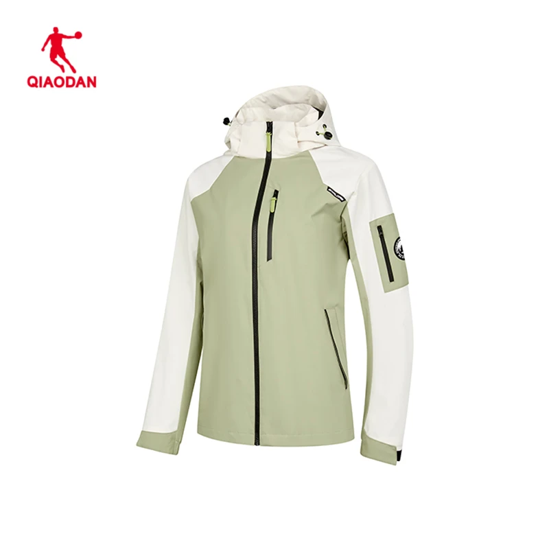 乔丹2024秋季女子专业户外宽松可拆帽无氟防泼水风衣FFD32242436