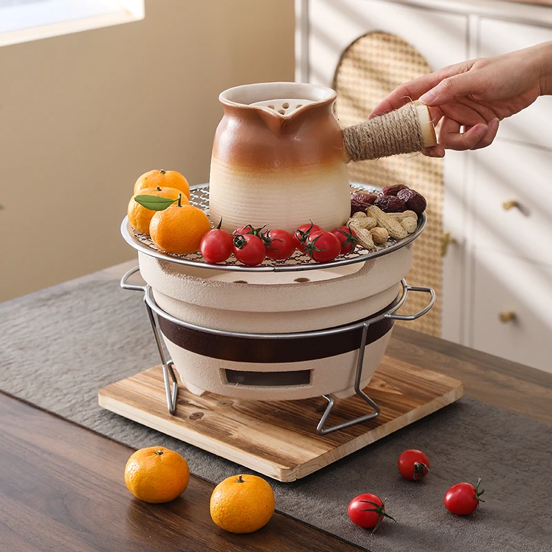 围炉煮茶明火罐罐茶壶煮茶器具室内家用烧烤炉户外打边炉老式炭炉