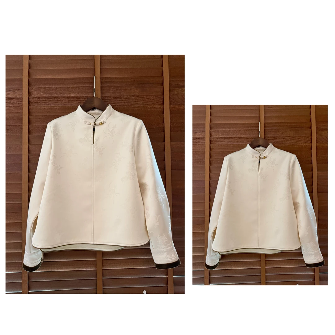 《加绒加厚》新中式轻国风高端内搭打底盘扣上衣