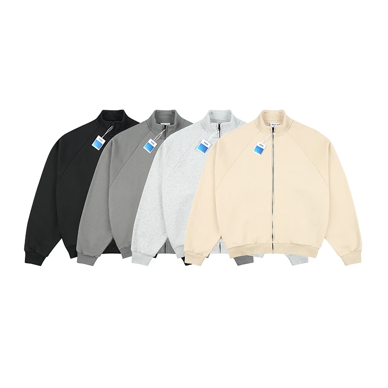 GAYR 廓形拉链卫衣450g插肩袖外套基础简约运动宽松高街百搭ins潮