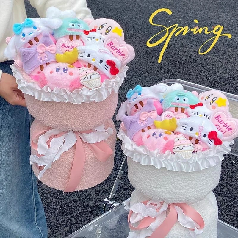 可爱美乐蒂玉桂狗库洛米变装星之卡比玩偶花束生日礼物送女生闺蜜