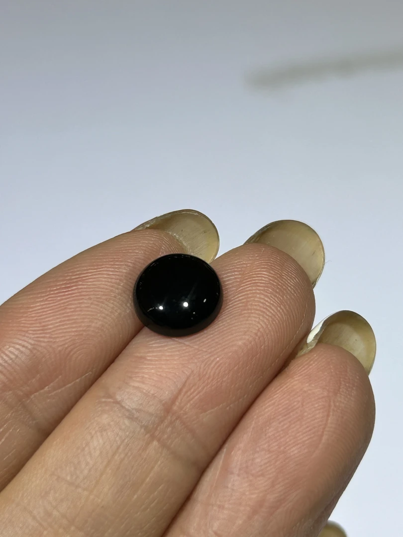 天然缅甸翡翠墨翠正圆蛋面