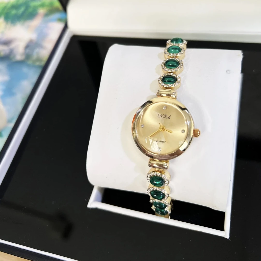 R1实物拍摄·中古风·高级感小表盘手链腕表金色款 6912 H