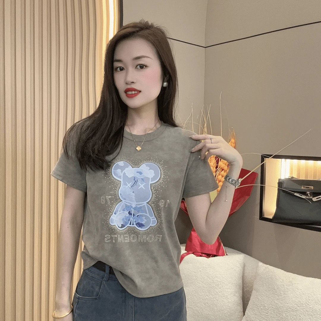 【福利瑕疵清货孤品】T恤扎染设计感别致百搭